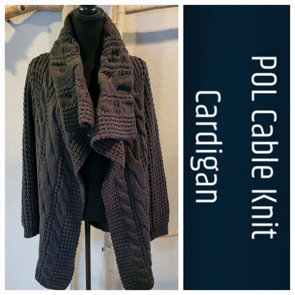 POL Cable Knit Cardigan